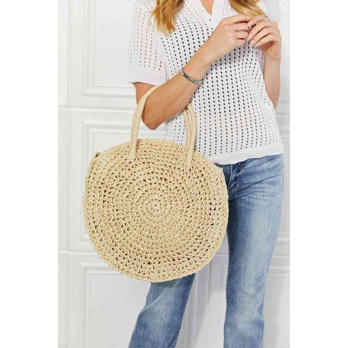 Load image into Gallery viewer, Justin Taylor Beach Date Straw Rattan Handbag in Ivory
