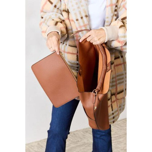 Load image into Gallery viewer, SHOMICO Vegan Leather Handbag with Pouch - A Luxurious Essential
