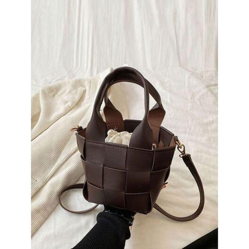 Load image into Gallery viewer, Elegant PU Leather Braided Bucket Bag
