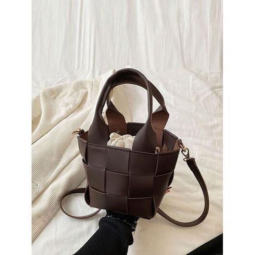 Load image into Gallery viewer, Elegant PU Leather Braided Bucket Bag
