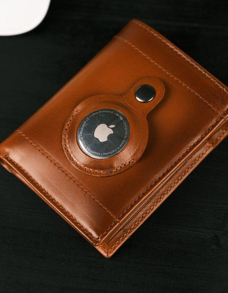 Glendo Apple AirTag Slot Leather Wallet, Handcrafted, Unisex-10
