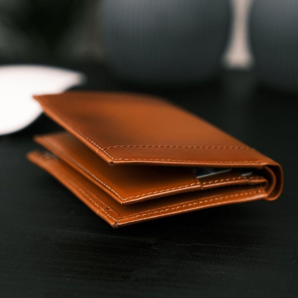 Glendo Apple AirTag Slot Leather Wallet, Handcrafted, Unisex-6