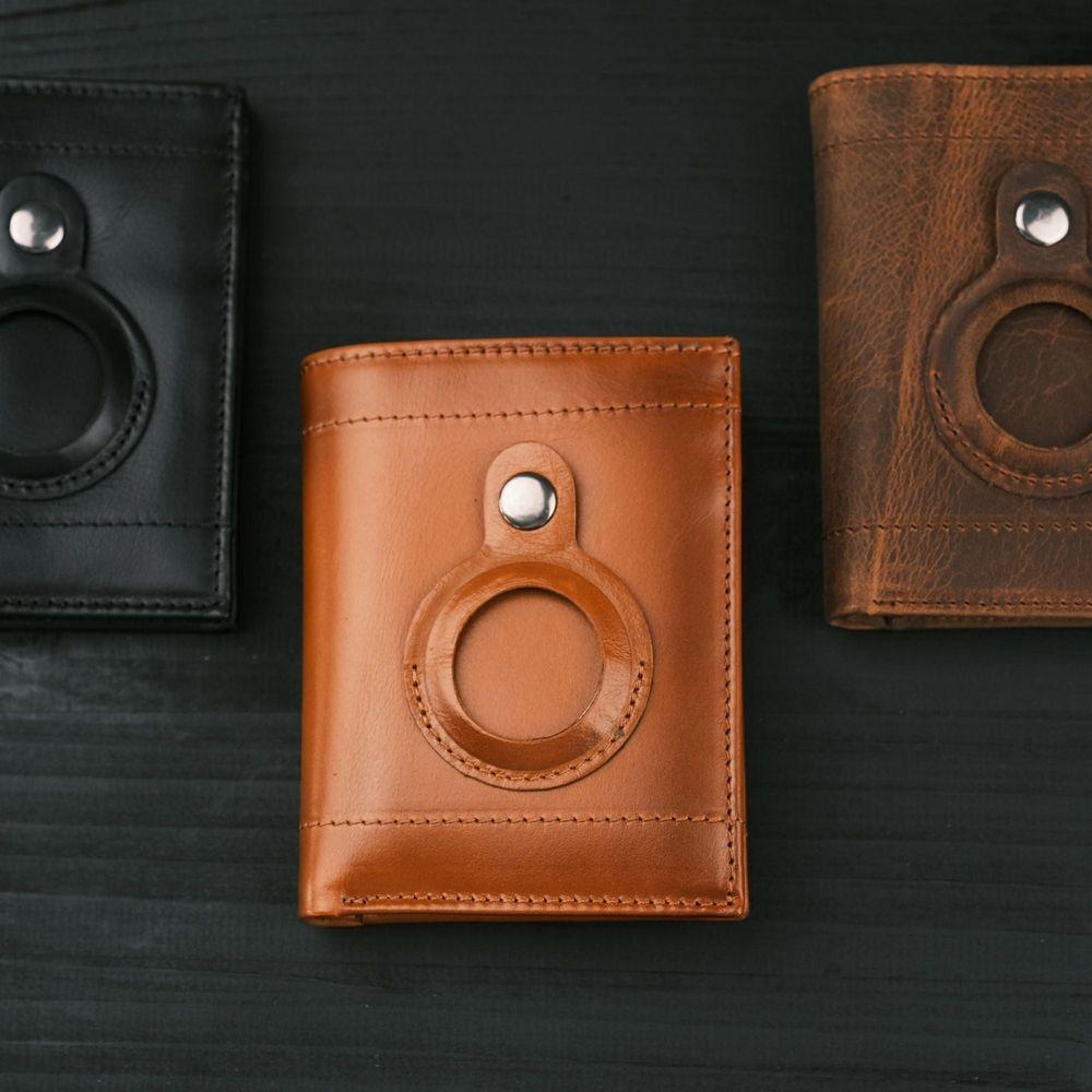 Glendo Apple AirTag Slot Leather Wallet, Handcrafted, Unisex-5
