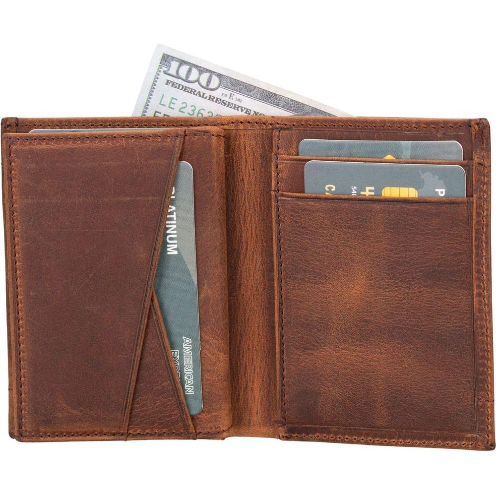 Glendo Apple AirTag Slot Leather Wallet, Handcrafted, Unisex-22