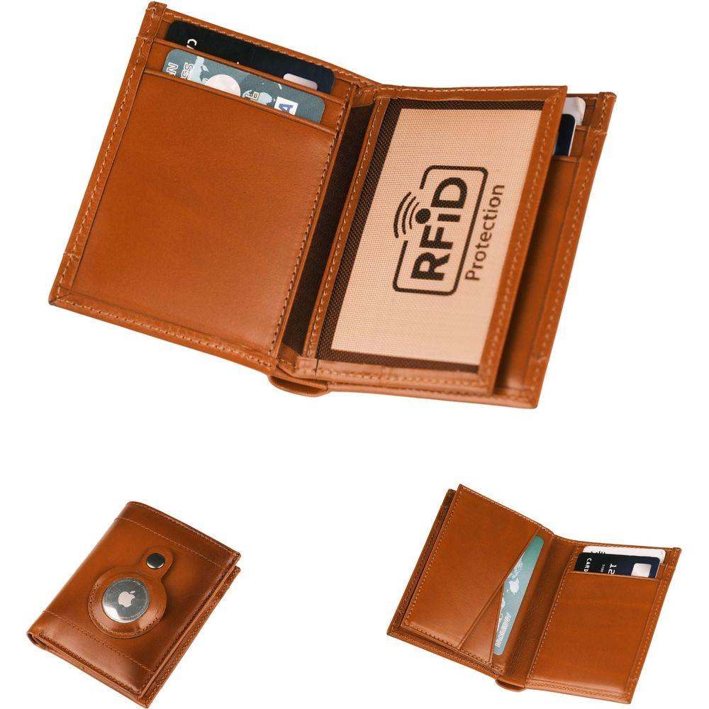 Glendo Apple AirTag Slot Leather Wallet, Handcrafted, Unisex-1