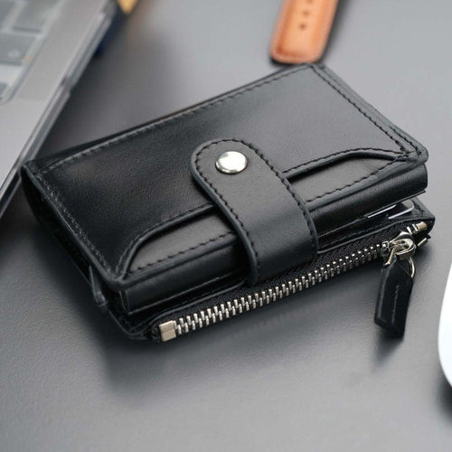 Load image into Gallery viewer, Glenrock Black Leather Pop-up Cardholder Wallet-3
