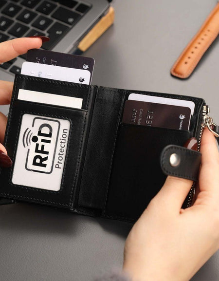 Glenrock Black Leather Pop-up Cardholder Wallet-1