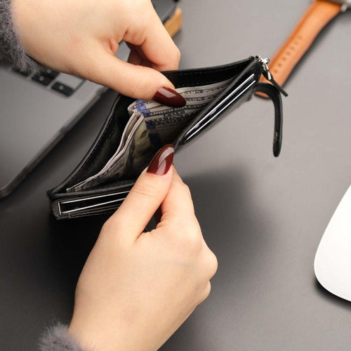 Load image into Gallery viewer, Glenrock Black Leather Pop-up Cardholder Wallet-2
