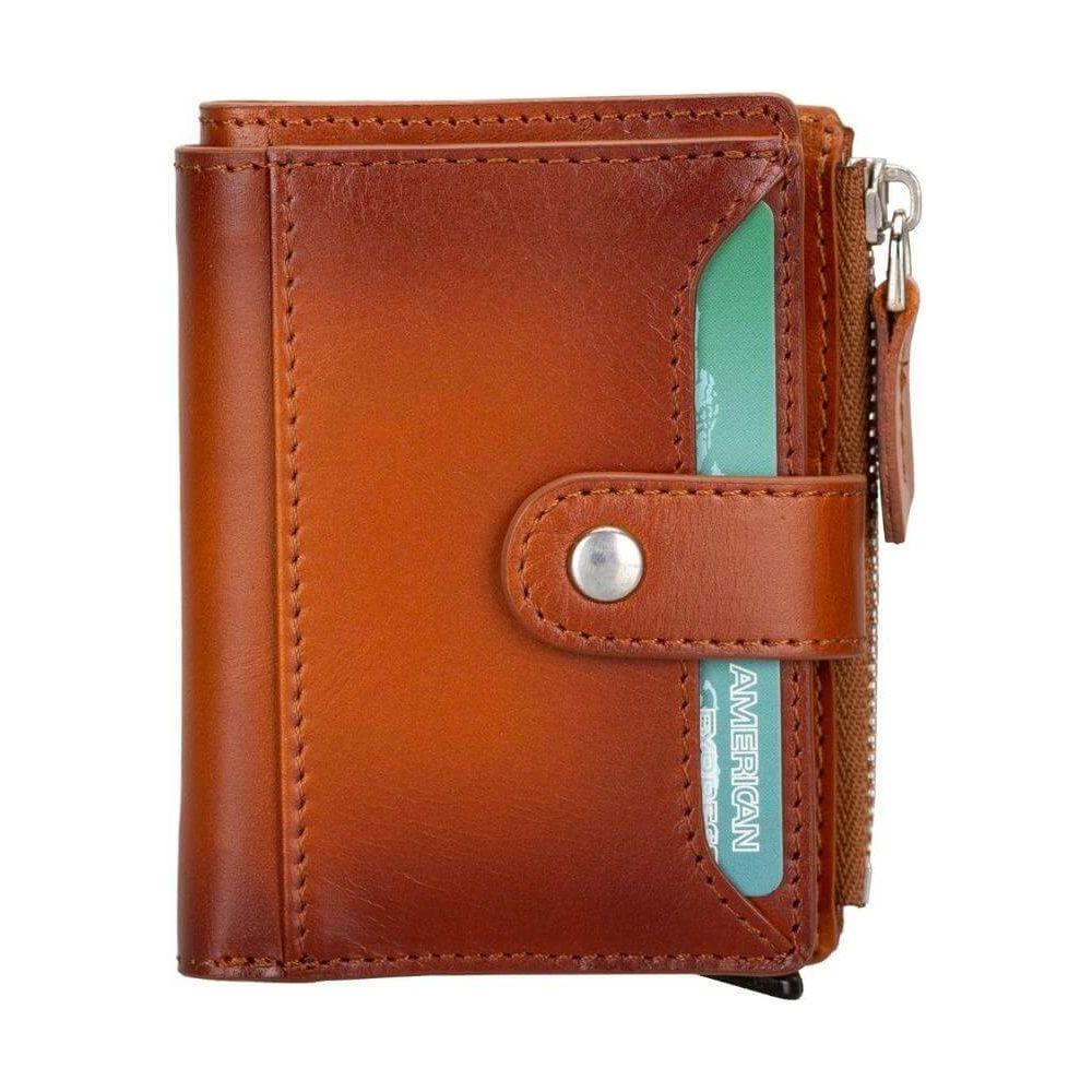 Glenrock Genuine Cowhide Leather Pop Up Card Holder Wallet-2