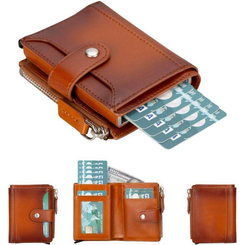 Load image into Gallery viewer, Glenrock Genuine Cowhide Leather Pop Up Card Holder Wallet-0
