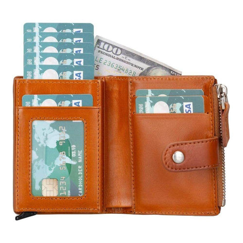 Load image into Gallery viewer, Glenrock Genuine Cowhide Leather Pop Up Card Holder Wallet-1
