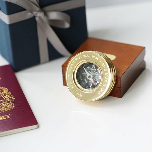 Load image into Gallery viewer, Own Handwriting Compass Personalised with Timber Box
