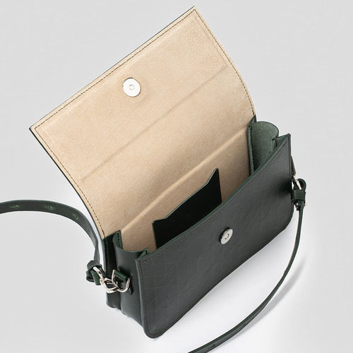 Load image into Gallery viewer, Leather Shoulder Bag - Curie (Orange Vectors)
