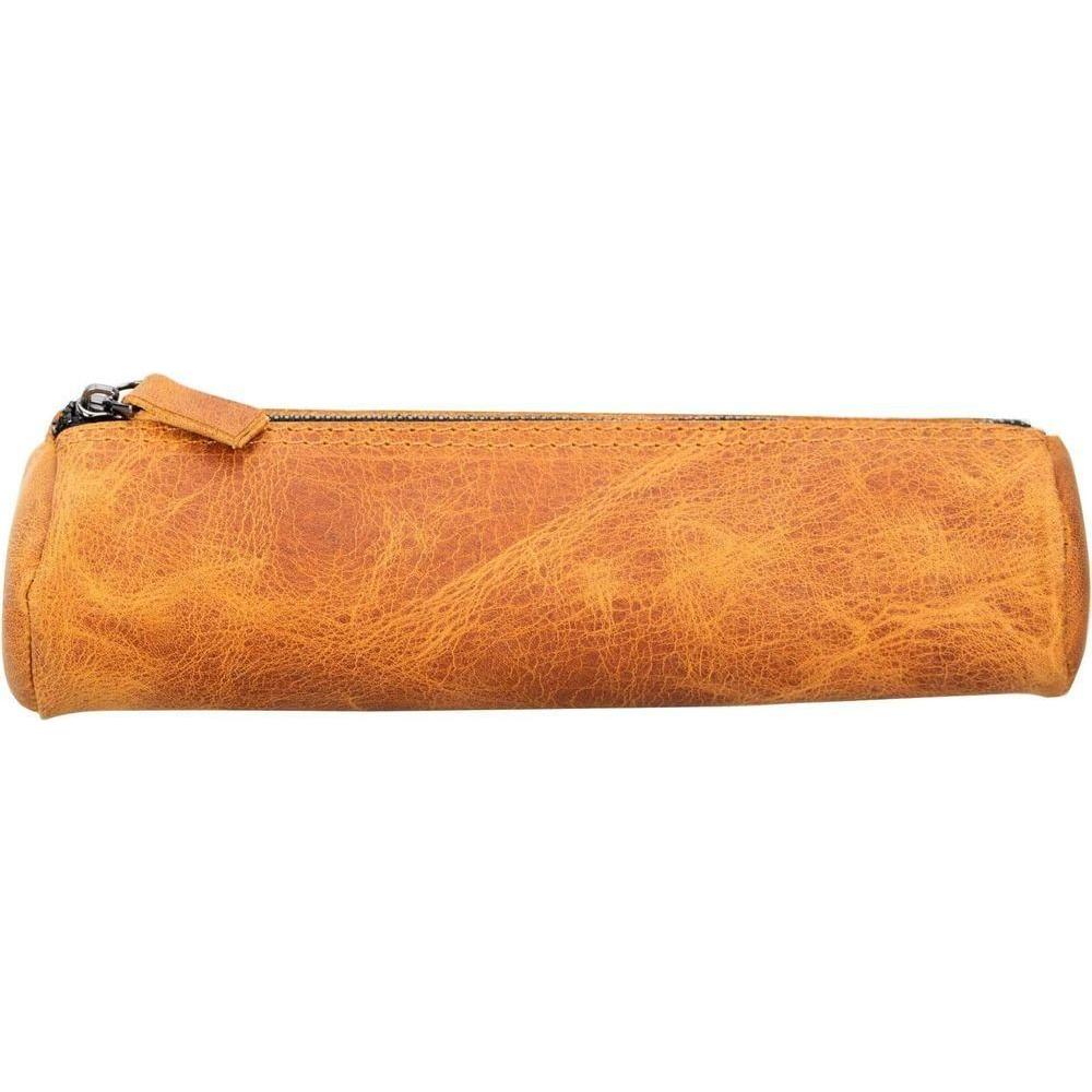 Handmade Genuine Cow Leather Pencil Case-5