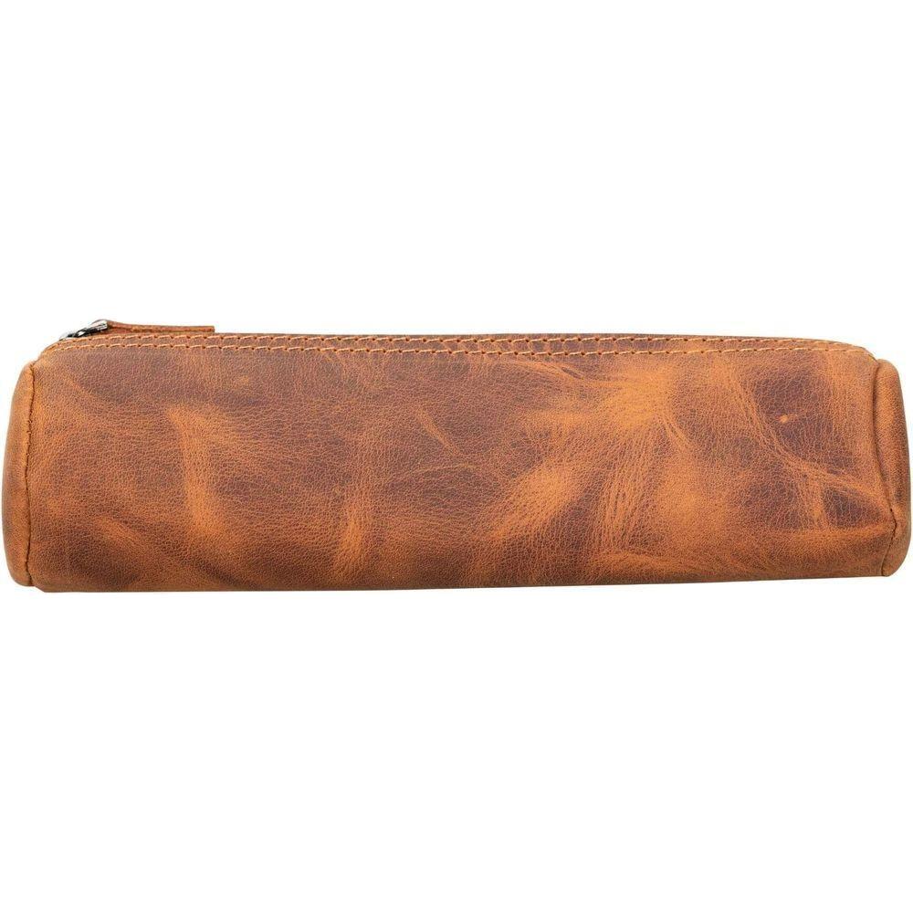 Handmade Genuine Cow Leather Pencil Case-2