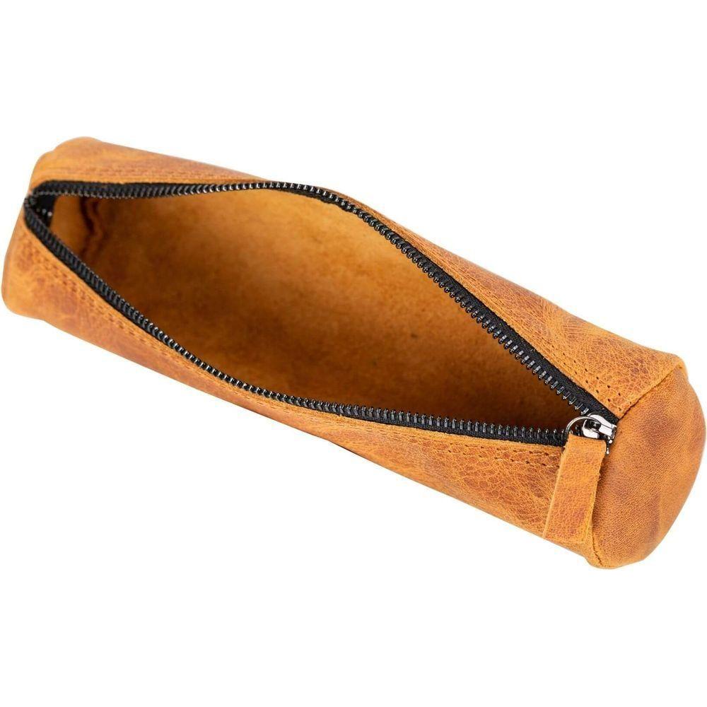 Handmade Genuine Cow Leather Pencil Case-4