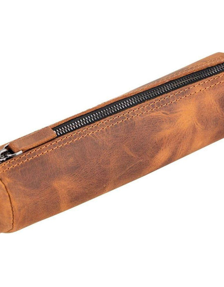 Handmade Genuine Cow Leather Pencil Case-0
