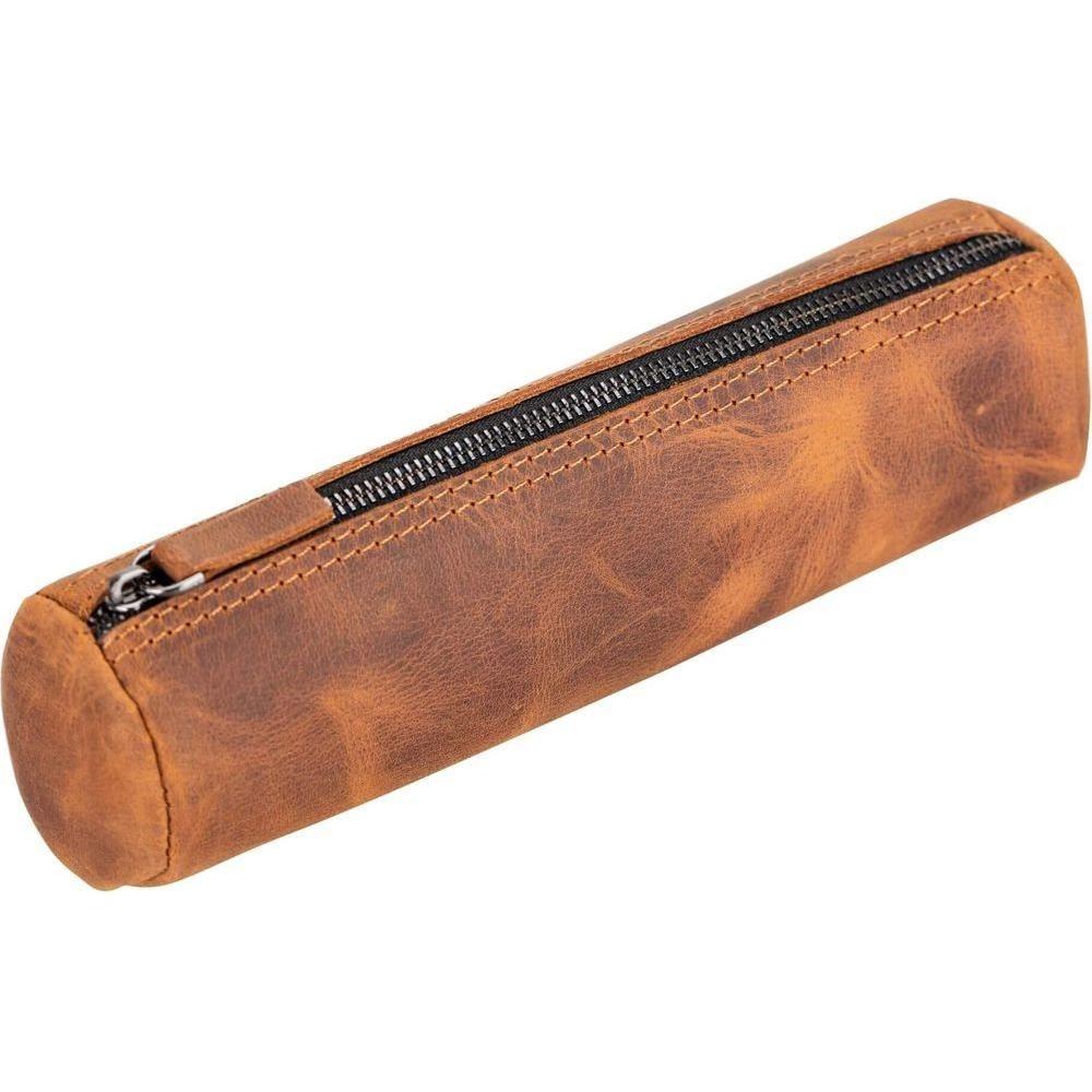 Handmade Genuine Cow Leather Pencil Case-0