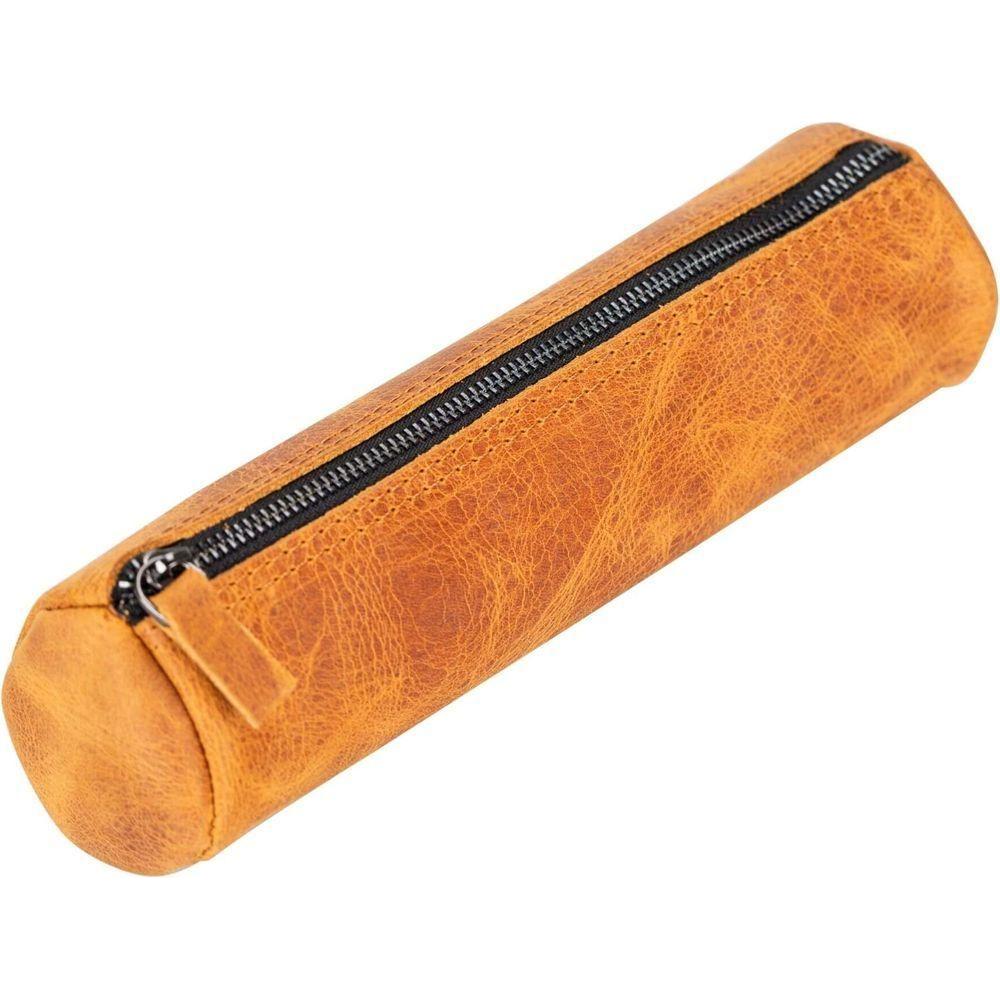 Handmade Genuine Cow Leather Pencil Case-3