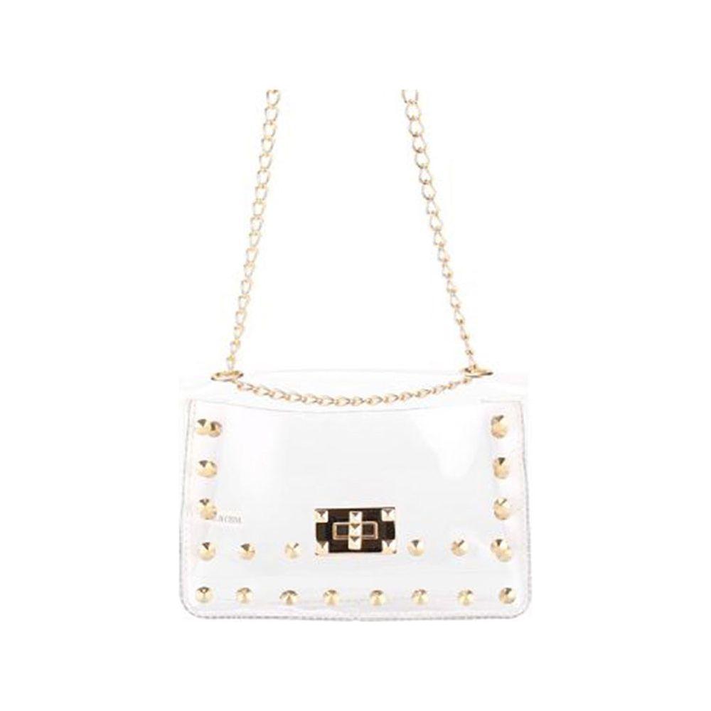 BellaK Ladies Clear Shoulder Handbag with Chain Strap