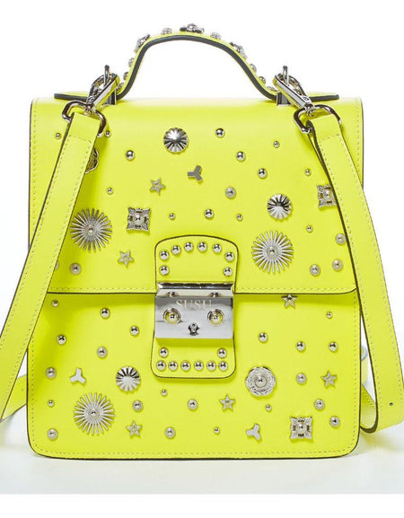 SUSU The Hollywood Backpack Purse Leather Yellow