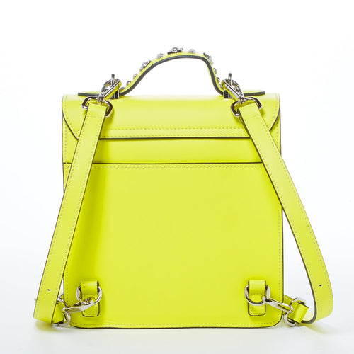 Load image into Gallery viewer, SUSU The Hollywood Backpack Purse Leather Yellow
