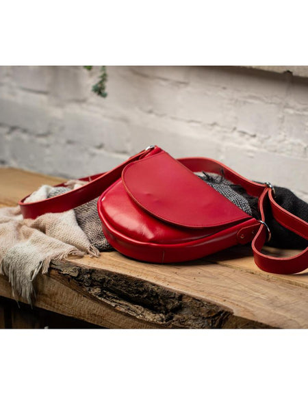 Leather Crossbody Bag Women, Red Small Bag, Red Small Purse Bag,
