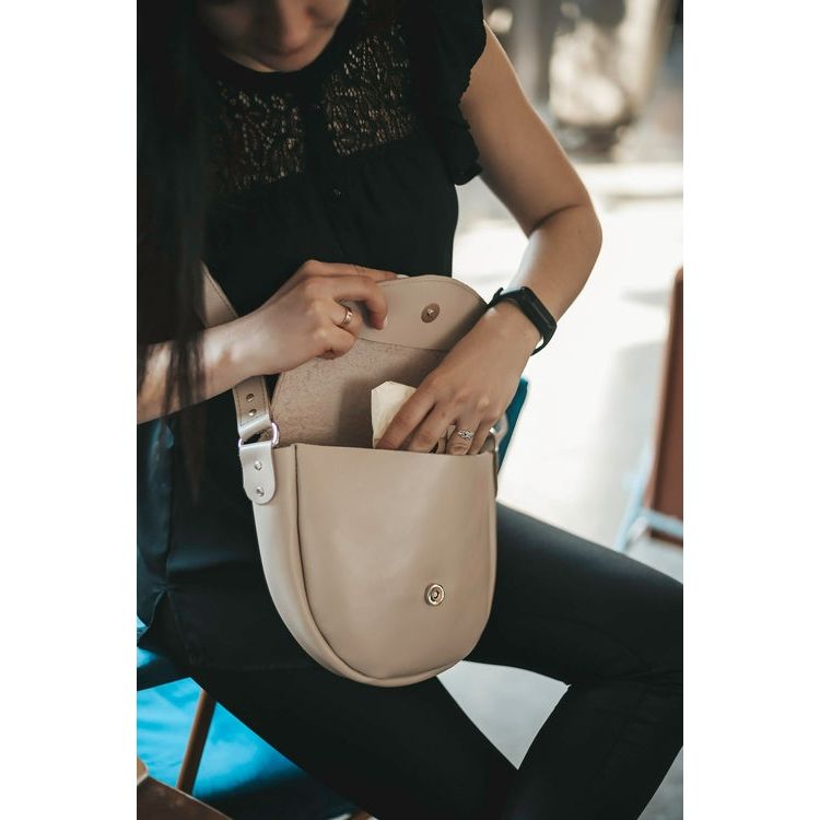 Leather Crossbody Bag Women, Beige Leather Bag, Beige Small bag,
