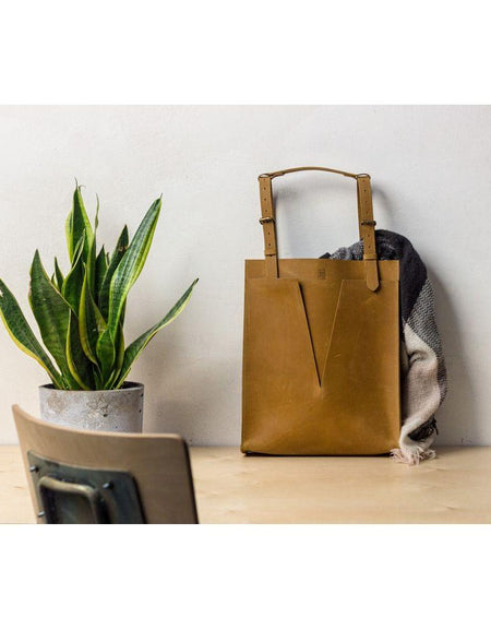 Elegant Leather Handbag - Luxurious Brown Leather Tote by Marta