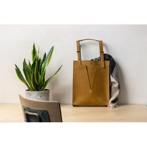 Load image into Gallery viewer, Elegant Leather Handbag - Luxurious Brown Leather Tote by Marta
