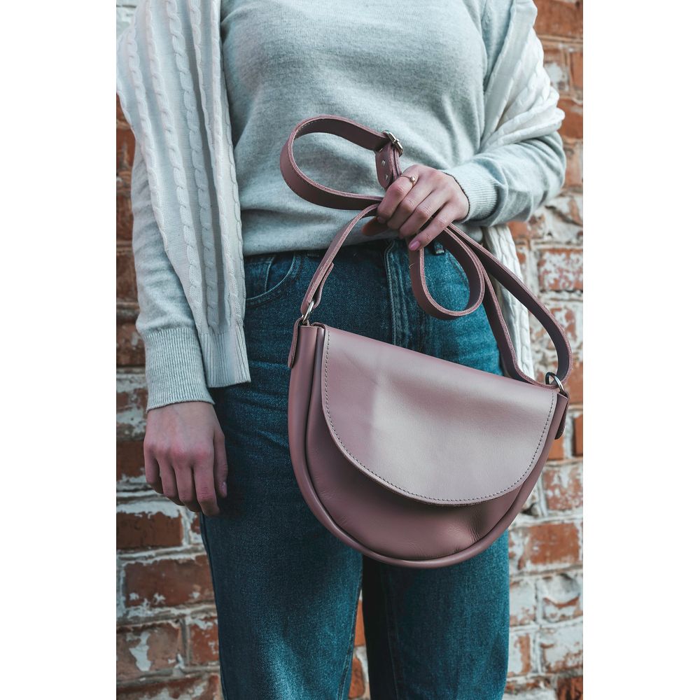 Leather Crossbody Bag for Women, Light Pink Bag, Pink Leather Small
