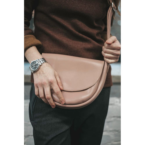 Load image into Gallery viewer, Leather Crossbody Bag for Women, Light Pink Bag, Pink Leather Small
