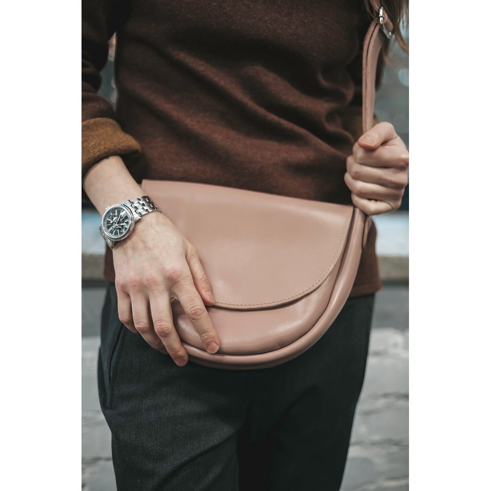 Leather Crossbody Bag for Women, Light Pink Bag, Pink Leather Small