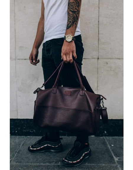 Leather Gym Bag, Leather Duffel Bag, Leather Sports Bag for Men