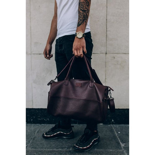 Load image into Gallery viewer, Leather Gym Bag, Leather Duffel Bag, Leather Sports Bag for Men
