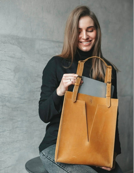 Lunch Bag for Woman, Perfect Laptop Leather Bag for Women