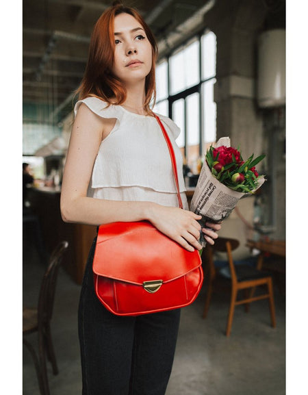 Personalized Leather Crossbody Bag for Women, 3rd Leather Anniversary