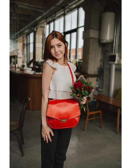 Personalized Leather Crossbody Bag for Women, 3rd Leather Anniversary