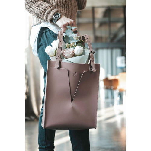 Load image into Gallery viewer, Real Leather Handbag, Beautiful and Elegant Weekender Bag, Light Pink
