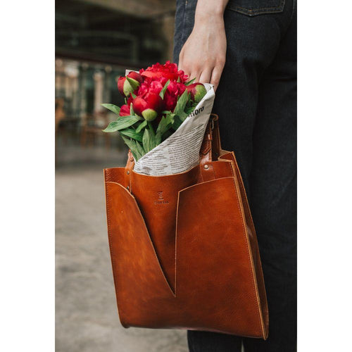 Load image into Gallery viewer, Designer Real Leather Handbag - Personalized Soft Tote
