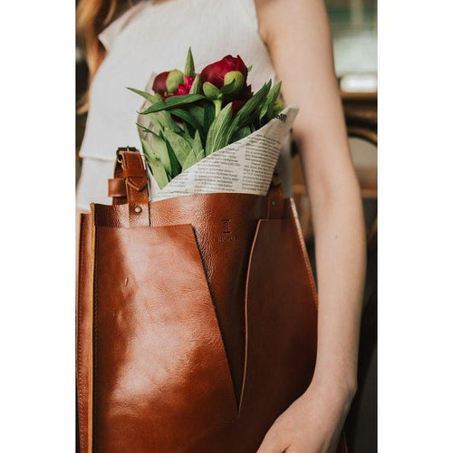 Load image into Gallery viewer, Real Leather Handbag, Shoulder Bag, Personalized Soft Tote
