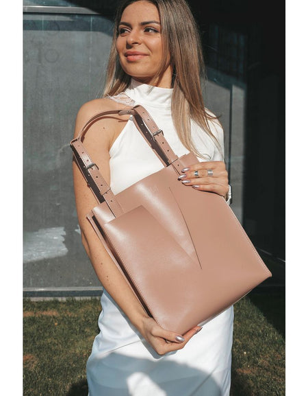 Leather Tote Bag for Women, Leather Laptop Tote,  Hand Made Leather