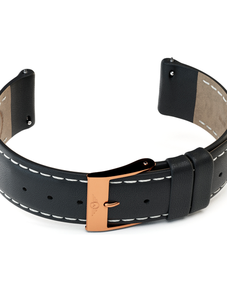 Black Leather - Rose Gold Gloss