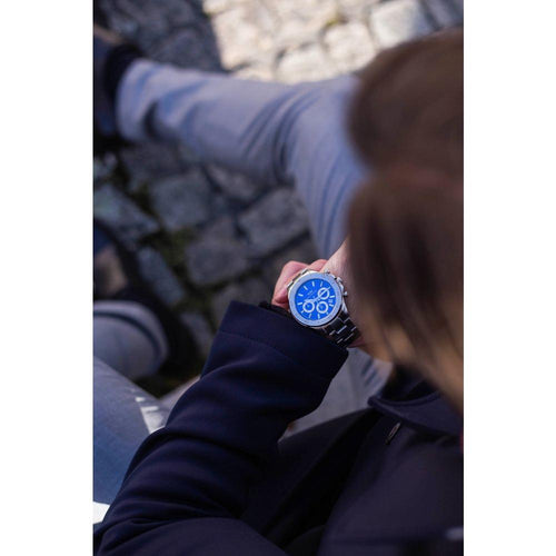 Load image into Gallery viewer, Chronograph One | Silver - Lapis Blue
