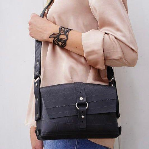 Load image into Gallery viewer, Reina Black Vegan Handbag
