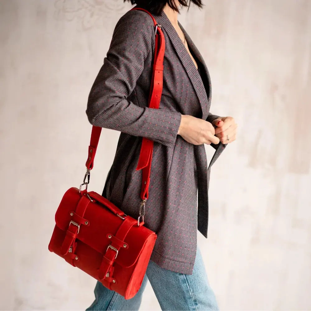 Genuine Leather Briefcase Bag Lora | Women's Work Bag-8
