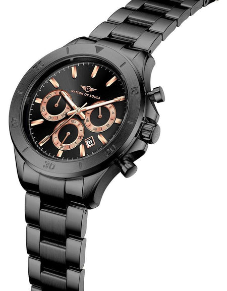Chronograph One | Black - Rose Gold