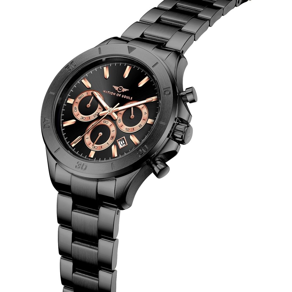 Chronograph One | Black - Rose Gold