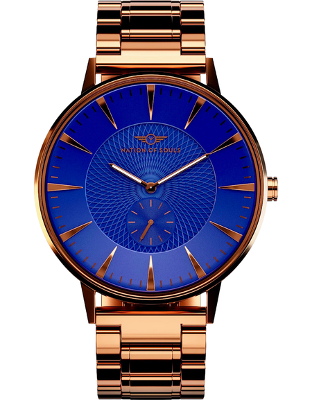 Eclipse | Rose Gold Gloss - Cobalt Blue