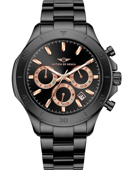 Chronograph One | Black - Rose Gold